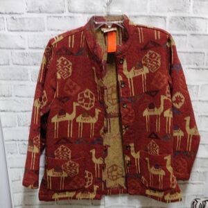 Gotcha covered Vintage Red Camel Print Jacket
